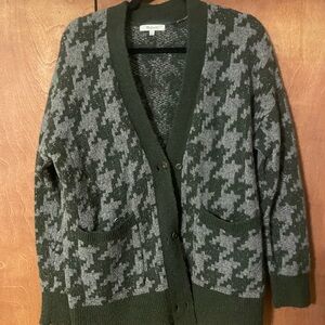 Madewell Black and Gray Knit Cardigan